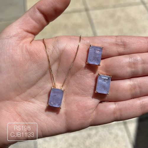 Conjunto Retangular Fusion Very Pery Dourado